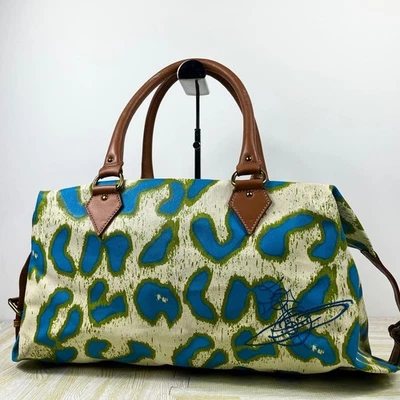 Vivienne Westwood Mini Boston Bag , Leopard print Canvas Leather - Image 1 of 4