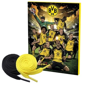 Borussia Dortmund BVB Adventskalender 2025 + 2 Paar Fan-Schnürsenkel - Bild 1 von 9