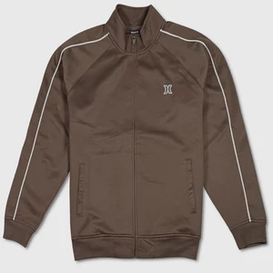 Hurley Exist Trainingsjacke - Neu mit Etikett Herren Größe Medium Espresso/Weiß - #48566-D8 - Bild 1 von 3