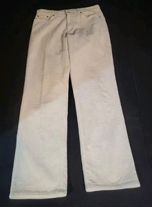 Pantalones deportivos Ralph Lauren talla 10 crema marfil mezcla de algodón pana pierna recta - Imagen 1 de 15