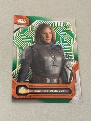 Bo-Katan Kryze sp Green Refractor /10 Star Wars 2024 Topps High Tek Diffractor - Image 1 of 3