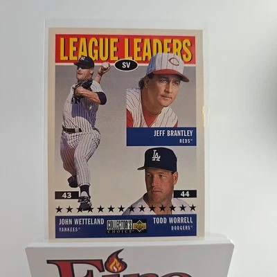 1997 Upper Deck Collector's Choice League Leaders Wetteland, Brantley, Worrell - Image 1 of 4