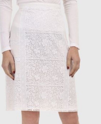 Gonna Burberry in pizzo di cotone bianco Neşe taglia M
