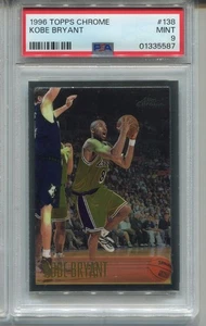 1996 Topps Chrome Kobe Bryant Rookie Card PSA 9 Mint Basketbal #138 - Picture 1 of 6