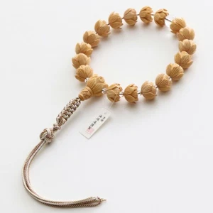 High-End Prayer Beads Japanese Juzu for Men Hand Carved Kyoto Artist Crafted - Picture 1 of 9