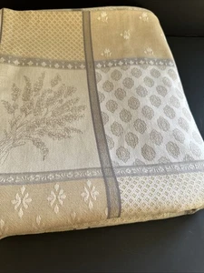 French Provencal Jacquard Cotton Tablecloth Olives France 118x72” Le Lavandin - Picture 1 of 24