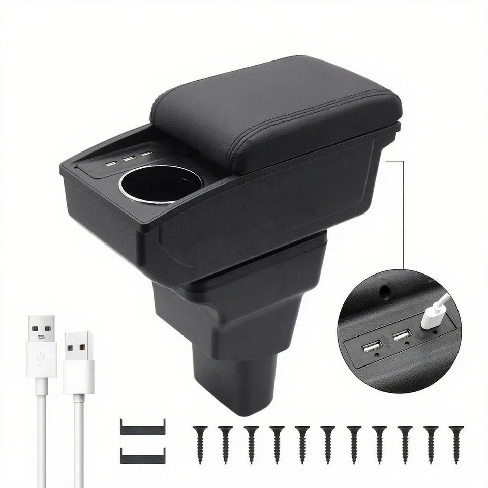 Armrest Box For Hyundai I10 2007-2019 Central Consoles Storage With 6 USB Ports - Изображение 1 из 4