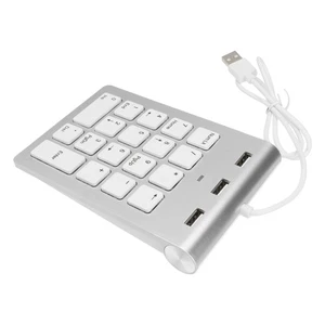  Number Key Metal USB Numpad Ergonomic Single-handed Mechanical Keyboard - Picture 1 of 12