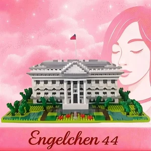 2021-teiliges Weißes Haus Modell YZ Mini-Diamantbausteine US-Architektur-Bau Set - Bild 1 von 3