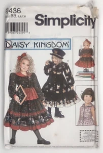 Patrón de costura Simplicity 9436 talla BB 5 6 7 8 Daisy Kingdom SIN CORTAR - Imagen 1 de 6