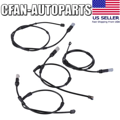 Paquete de 4 pastillas de freno delanteras traseras sensor de desgaste para BMW 328i xDrive 330i 320i 335i M4 Foto 1 de 4