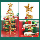 Mini Xmas Tree Pendant With Metal Desktop Iron Bell Home Decor For Christmas