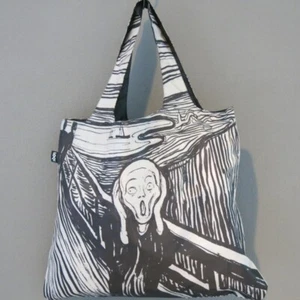 LOQI Tasche EDVARD MUNCH Der Schrei Scream MUSEUM BAG Einkaufstasche faltbar - Bild 1 von 3