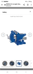IRWIN Record No.4 Mechanics Vise 4 1/2" 115mm Jaw Width 42lbs - Picture 1 of 8