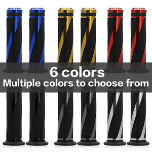 Motorcycle 7/8" Handlebar Hand Grips Rubber For Honda Yamaha Suzuki Kawasaki BMW - Picture 1 of 30
