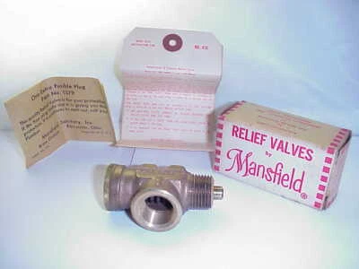MANSFIELD 450 1/2" NPT US MADE T&P RELIEF VALVE W/ FUSIBLE PLUG 125PSI,210F- NOS - Image 1 of 4
