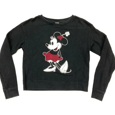 Disney x Uniqlo Women’s Crewneck Minnie Mouse Sweater Black • Size XS - Image 1 of 4