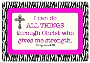 "I can do all things through Christ" Peel & Stick Vinyl Laptop Cover - Picture 1 of 1