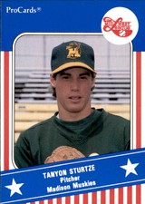 1991 Midwest League All-Stars ProCards #MWL44 Tanyon Sturtze Worcester MA Card
