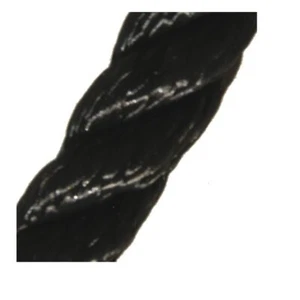 CIMA RITORTA GHERLINO IN POLIESTERE Ø MM 16 COLORE NERO 1 METRO NAUTICA - Foto 1 di 1