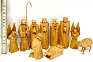Krippenfiguren geschnitzt Figur für Krippe Erzgebirge Konvolut aus Sammlung ALT - Bild 1 von 6