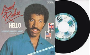 Lionel Richie -Hello / All Night Long (All Night) (Instrumental Version)- 7" 45 - Picture 1 of 1