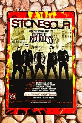 STONESOUR W/ PRETTY RECKLESS CONCERT AT BIRMINGHAM ARENA POSTER TIN METAL Foto 1 de 2