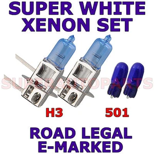FITS NISSAN BLUEBIRD 1986-1991 SET H3 501 SUPER WHITE XENON LIGHT BULBS - Picture 1 of 1