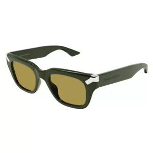NEW Alexander McQueen AM0439S Sunglasses 004 GREEN 100% AUTHENTIC - Picture 1 of 1