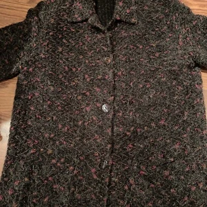 Maglione cardigan morbido misto lana mohair Chicos taglia 1 bottoni tasche - Foto 1 di 5