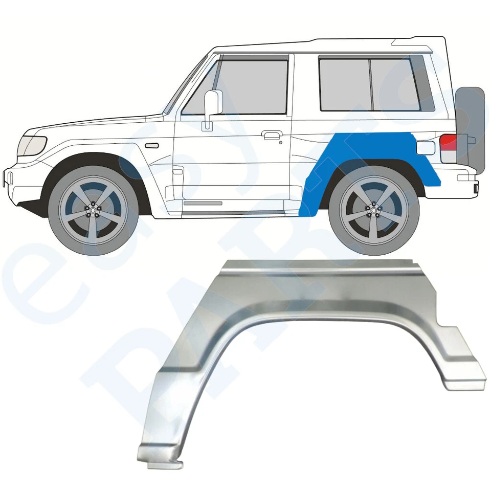 Mitsubishi PAJERO 1982-1992 3 Door Repair Panel Rear Wheel Arch Wing / Set of 2