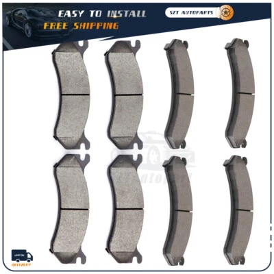 Front And Rear Ceramic Brake Pads Set For 2000-2011 2012 2013 GMC Yukon XL 2500 - Изображение 1 из 4