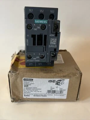 SIEMENS Contactor 3RT2027-1AK60 110V 50Hz 120V 60Hz AC-3e:32A 400V 15KW 1NO 1NC - Image 1 of 4