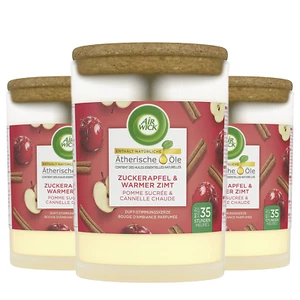 3 x Air Wick Duft Stimmungskerze Zuckerapfel & Warmer Zimt im Glas je 185g - Bild 1 von 2