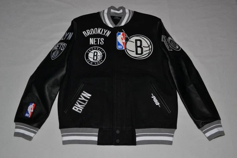 PRO STANDARD BROOKLYN NETS BLENDED LOGO VARSITY JACKET ALL SIZES NEW Cover