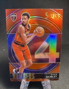 Evan Mobley 2021-22 Panini Select Numbers Red Prizm Rookie RC #32 Cavaliers