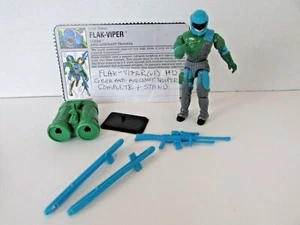 GI JOE ACTION FIGURE & ACCESSORY FLAK-VIPER 1992 COBRA TROOPER W/STAND  L9 - Picture 1 of 2