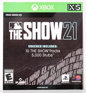 MLB The Show 21 5,000 Stubs & 10 THE SHOW Packs (Xbox Series X|S) XBSX - Picture 1 of 2