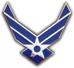 USAF AIR FORCE CUT OUT WINGS UNITED STATES LAPEL PIN BADGE 1 INCH - Picture 1 of 1