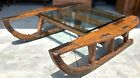 Antique Mid 1800's Logging Sled Converted Into a Coffee Table