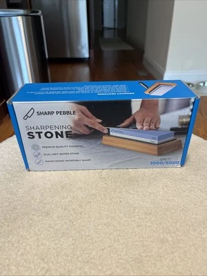 Sharp Pebble 1000/6000 Grit Premium Whetstone Sharpening Stone w/ Bamboo Base - Image 1 of 4