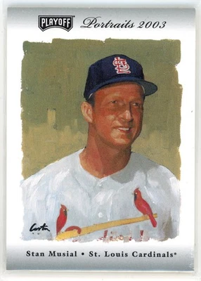 2003 Playoff Portraits STAN MUSIAL /50 Game Worn Jersey #84 CARDINALS HOF N882 - Image 1 of 3