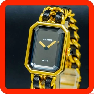 [N-NEUWERTIG] CHANEL Premiere M H0001 gold schwarzes Zifferblatt Damenuhr - Bild 1 von 18