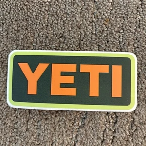 Authentic YETI Decal Sticker 4" Vinyl Green Orange Brand New - Picture 1 of 1