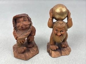 Vintage ANRI The Weatherman Folks Of The Salvan Forest 1950s Wood Gnome Troll - Picture 1 of 8