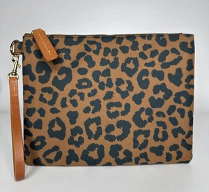 BOULEVARD Handgelenktasche Leopard Nylon Leder  - Bild 1 von 7