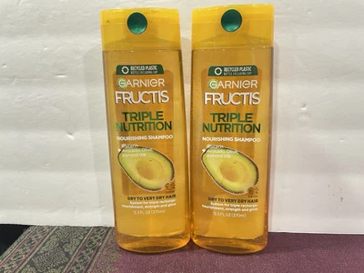 2 PK Garnier Fructis Triple Nutrition Shampoo Avocado Olive Almond Oil 12.5oz - Image 1 of 4