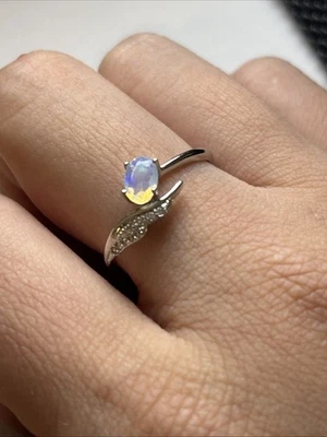 Opal Edelstein Ring Größe Verstellbar - Bild 1 von 4