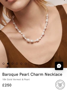 Monica Vinader Pearl Necklace - Picture 1 of 3