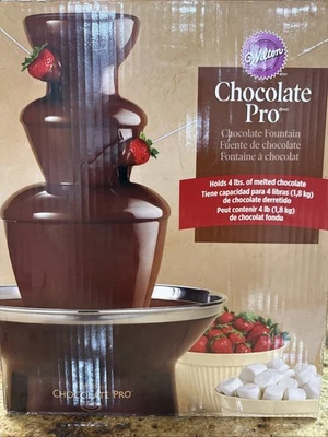 NIB  Wilton Chocolate Pro Fondue Chocolate Fountain 4 lb. Capacity + Melting Pot - Image 1 of 4